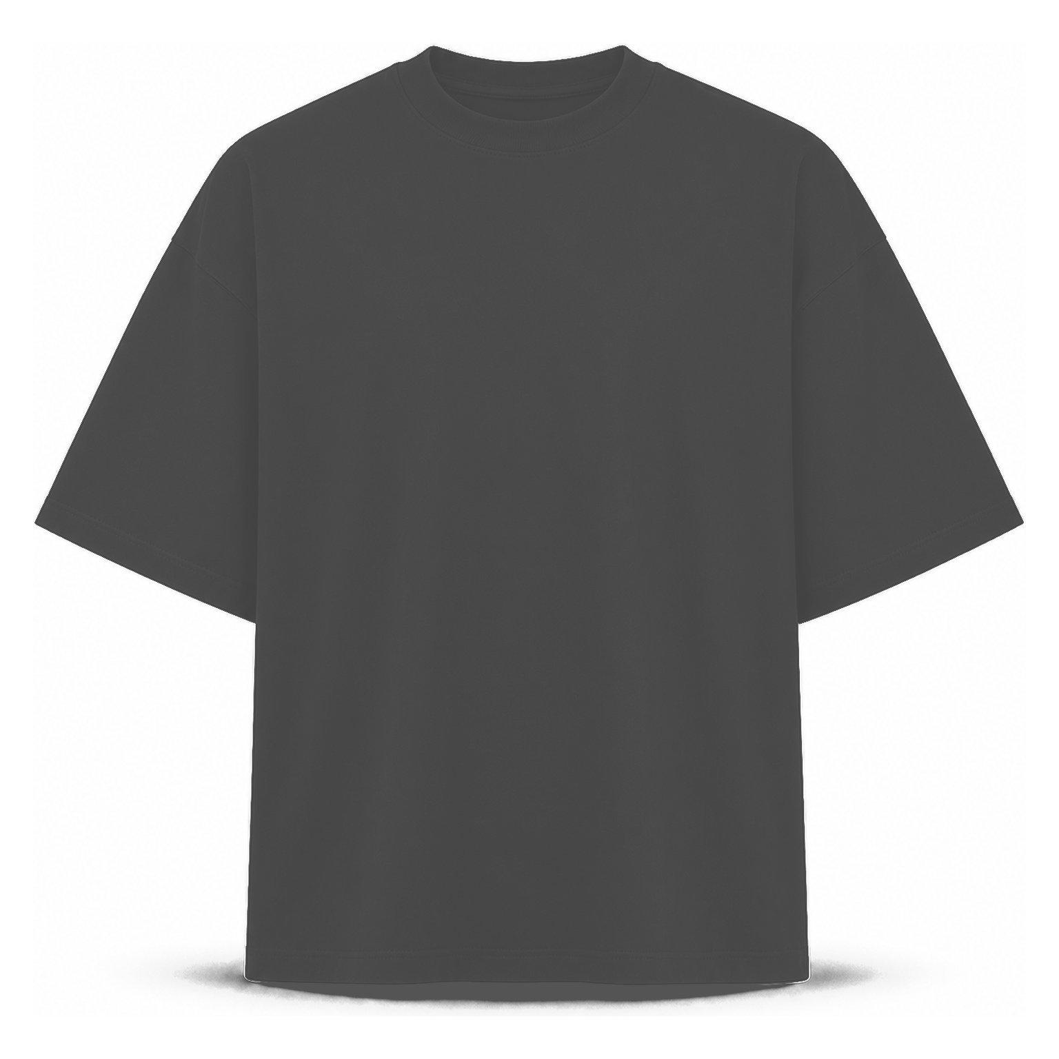 Charcoal Gray - men's 7.5oz heavyweight oversized crew neck T-shirt