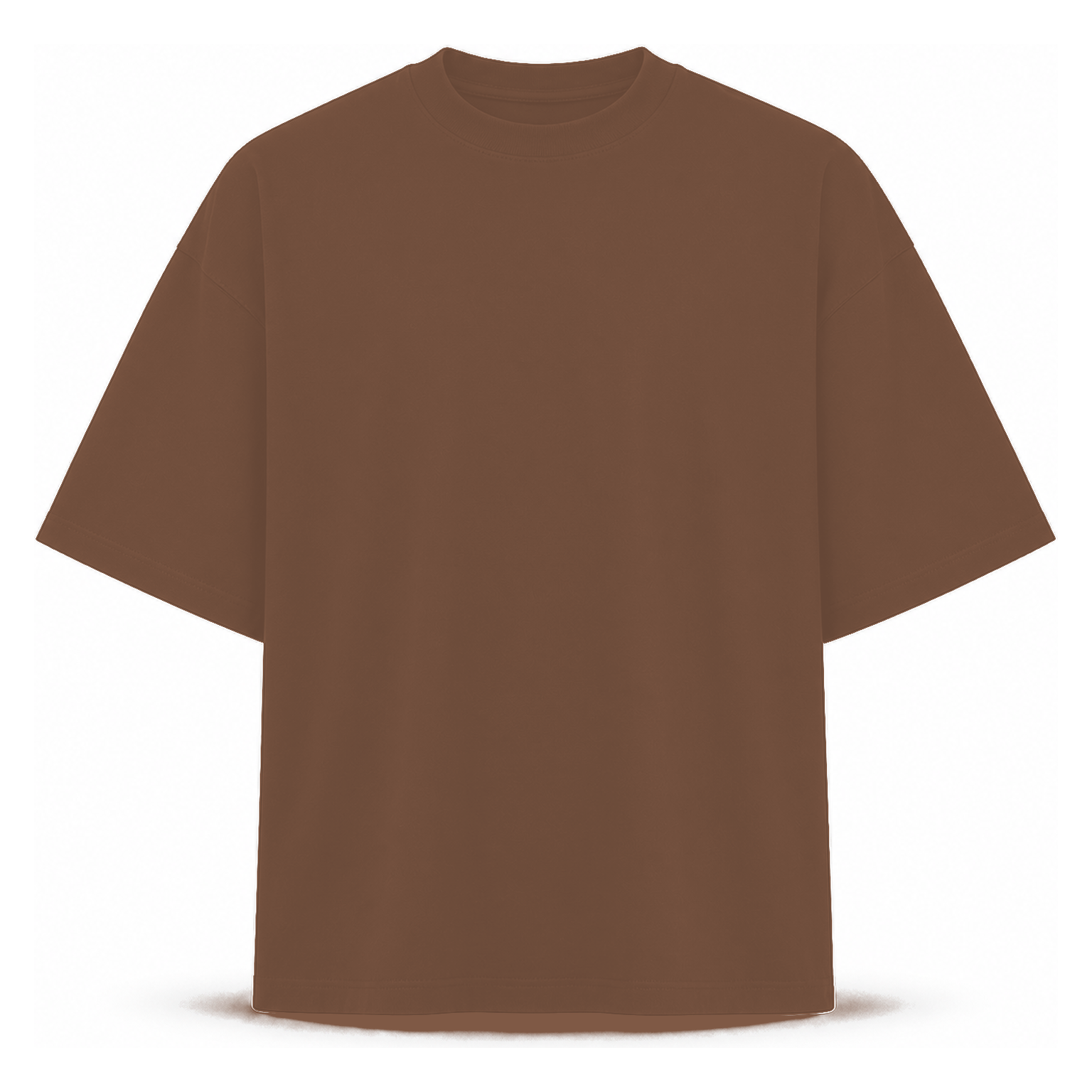Coffee Brown - men's 7.5oz heavyweight oversized crew neck T-shirt