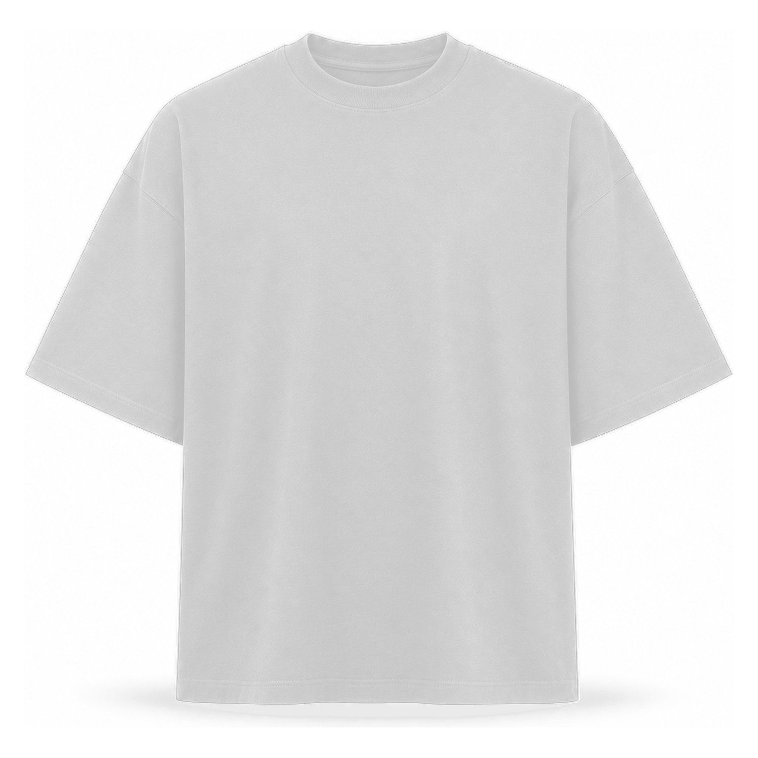 Light Gray - men's 7.5oz heavyweight oversized crew neck T-shirt