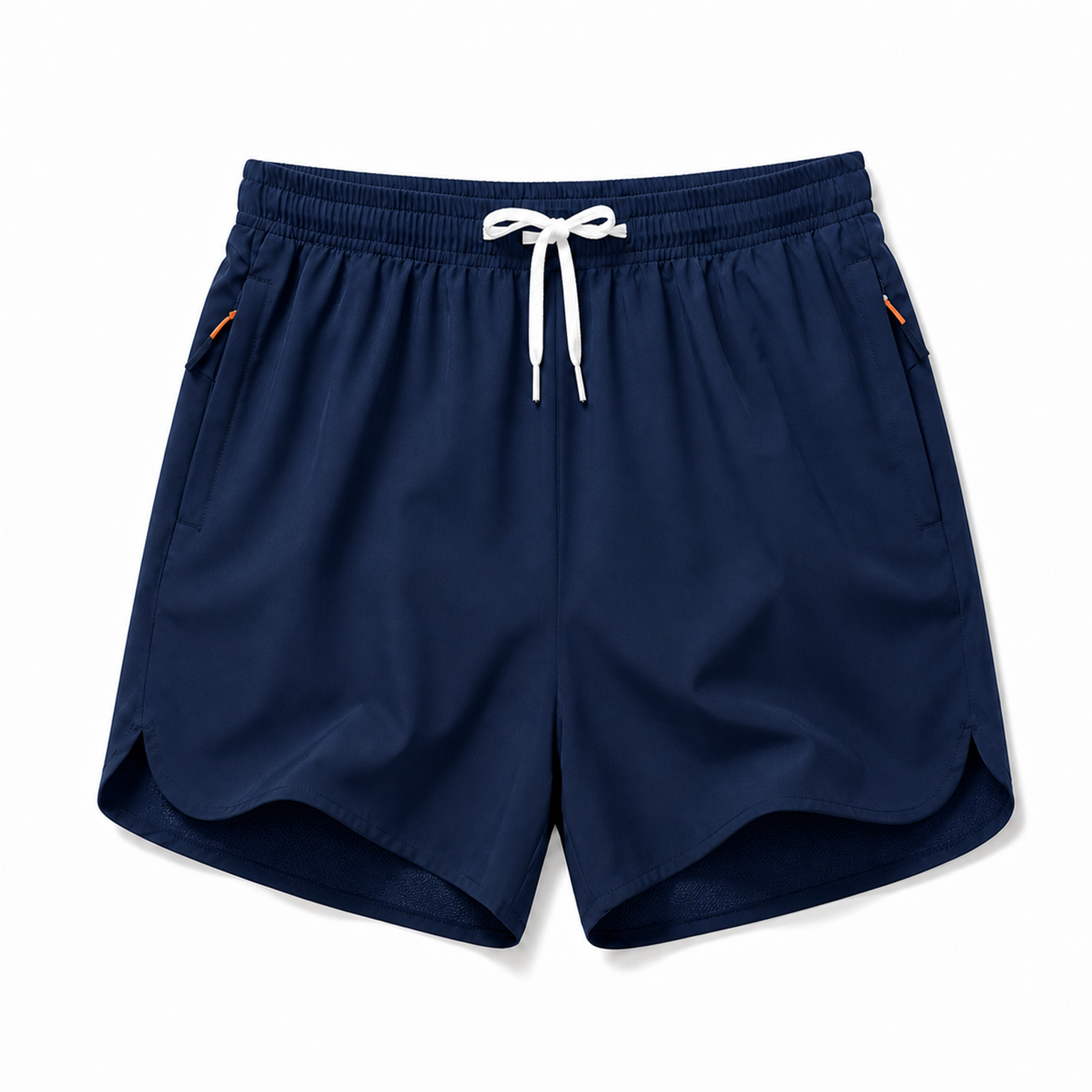 Navy men's lined athletic shorts