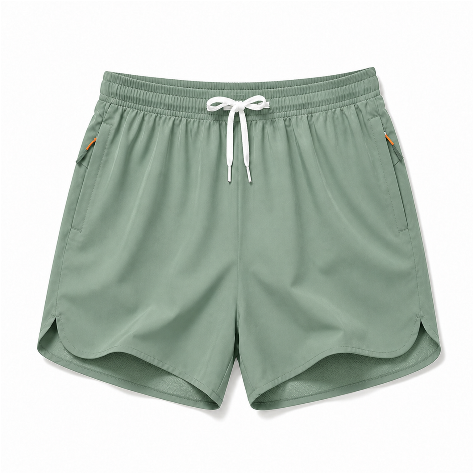 Sage green men's lined athletic shorts