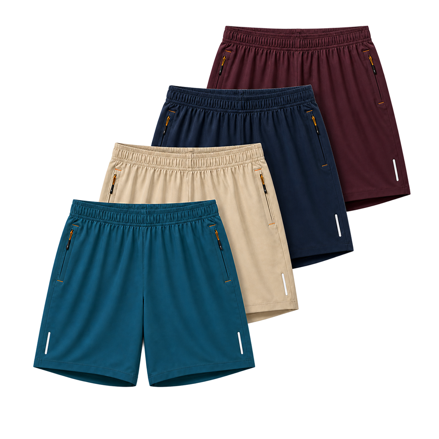 Men's quick-dry zip-pocket active shorts - sku 4pack everyday set