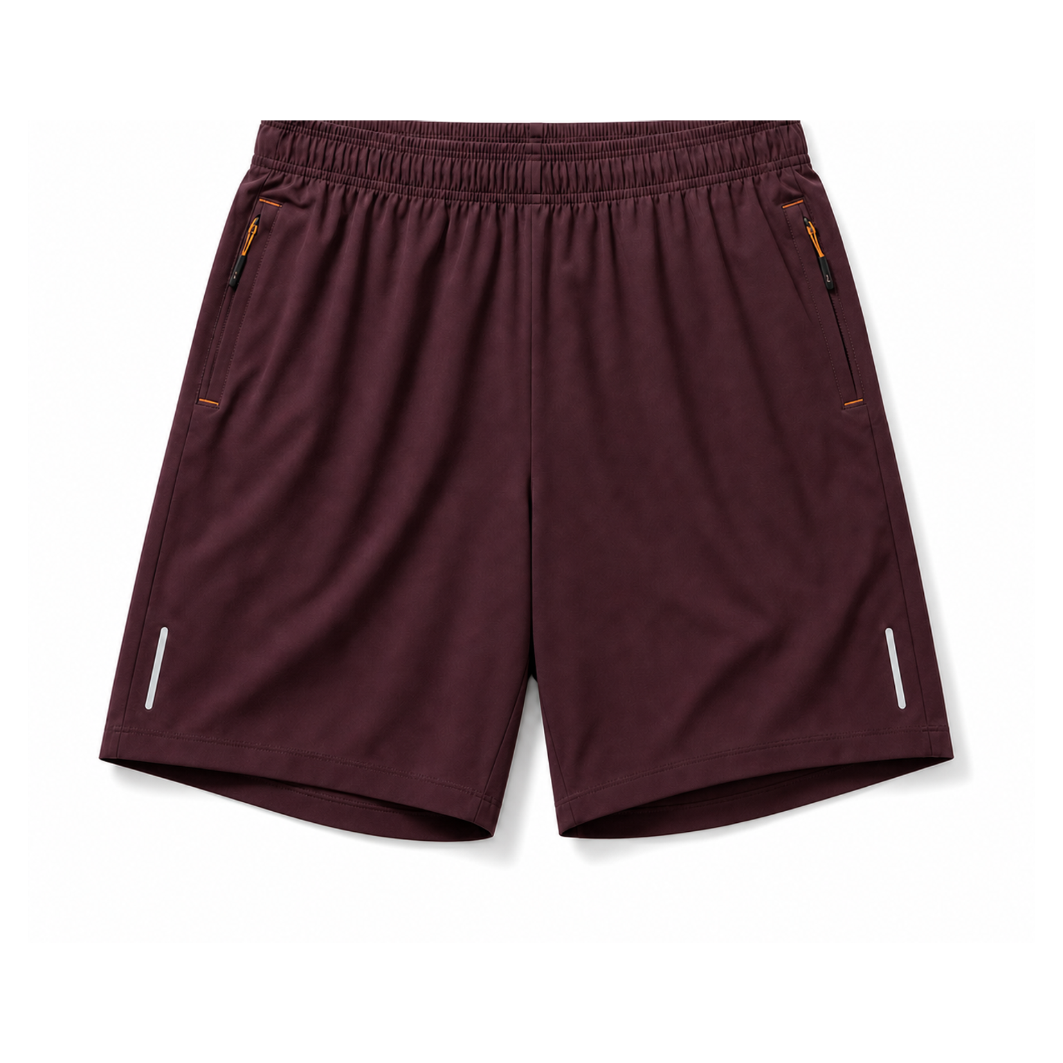 Men's quick-dry zip-pocket active shorts - sku burgundy