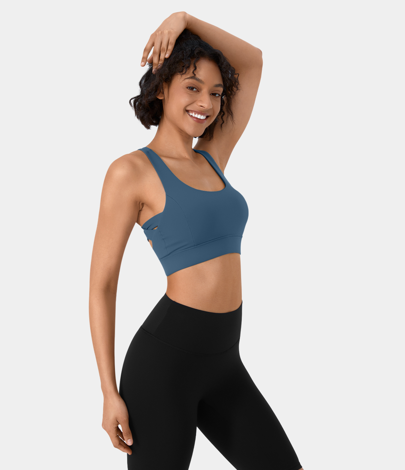 Low Support Backless Racerback Crisscross Yoga Sports Bra