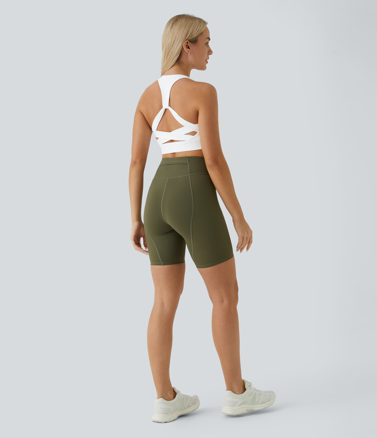 Low Support Backless Racerback Crisscross Yoga Sports Bra