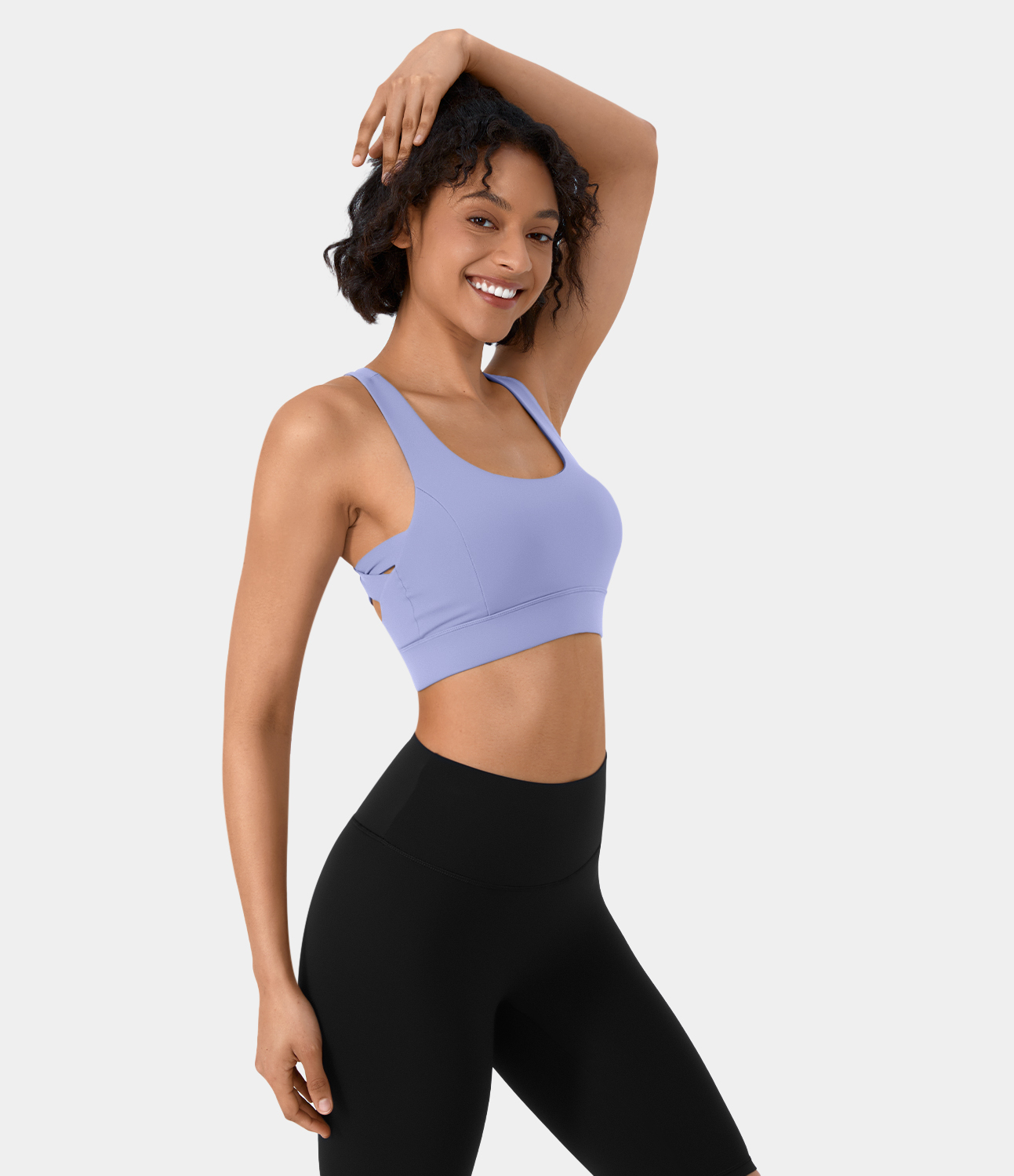 Low Support Backless Racerback Crisscross Yoga Sports Bra