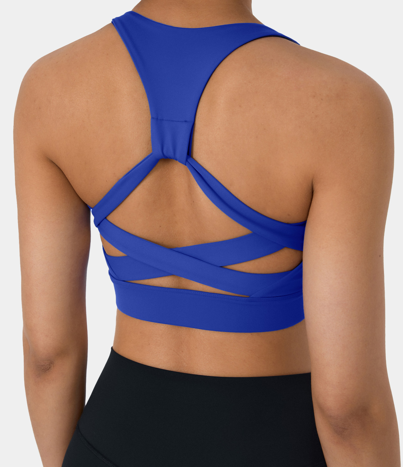 Low Support Backless Racerback Crisscross Yoga Sports Bra