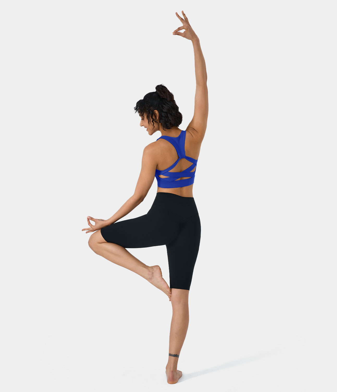 Low Support Backless Racerback Crisscross Yoga Sports Bra