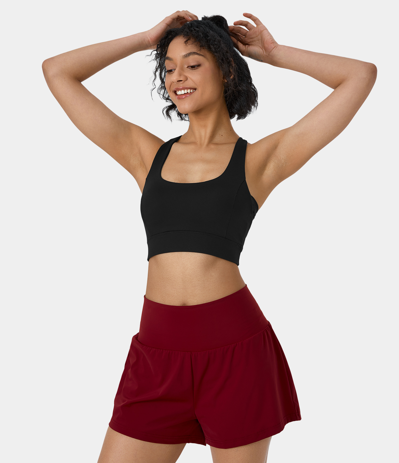Low Support Backless Racerback Crisscross Yoga Sports Bra