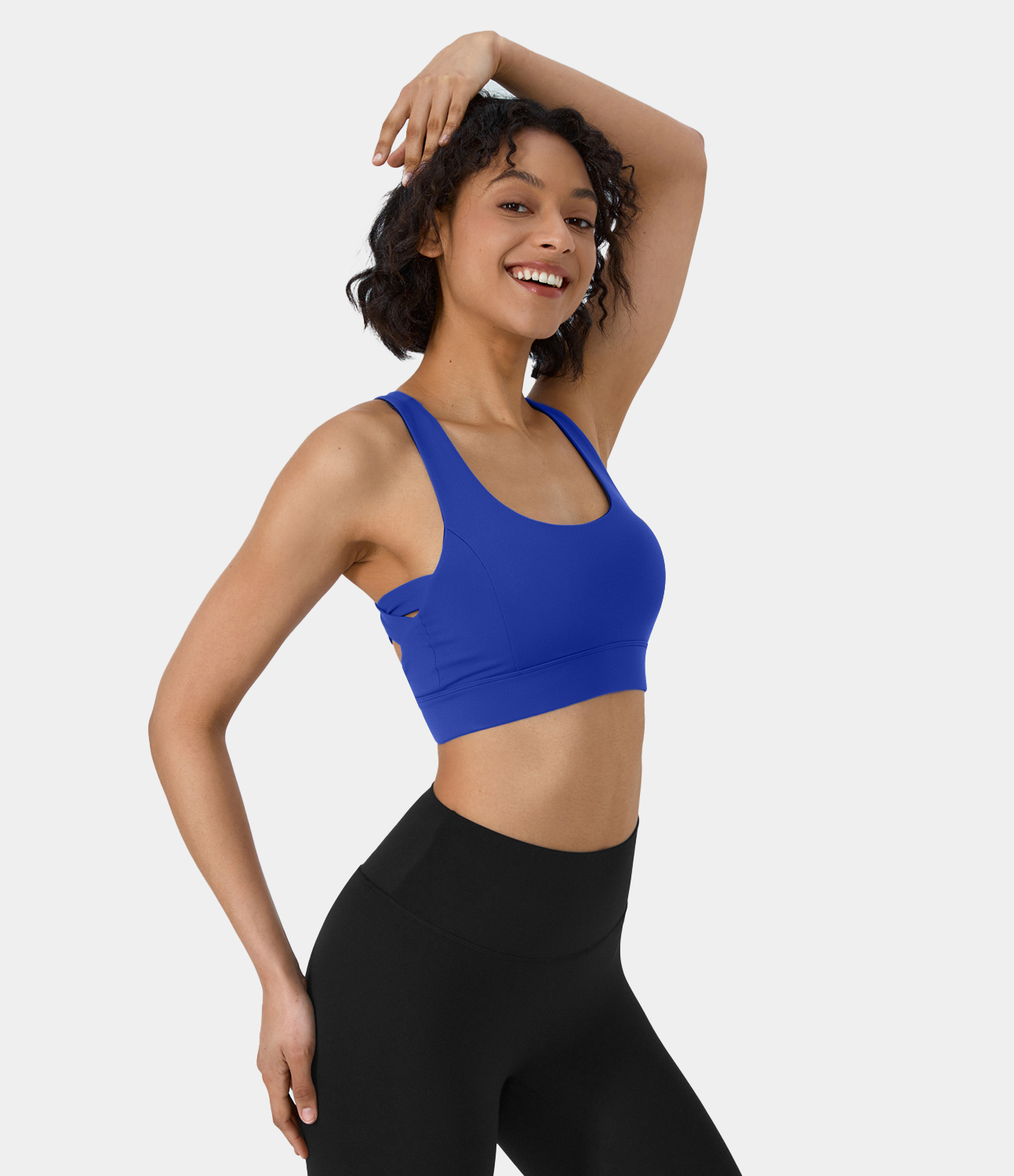 Low Support Backless Racerback Crisscross Yoga Sports Bra