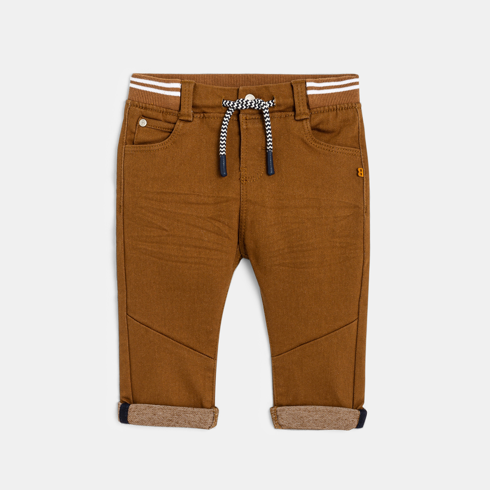 Jean denim confort ultra stretch marron bébé garçon - Marron Castor