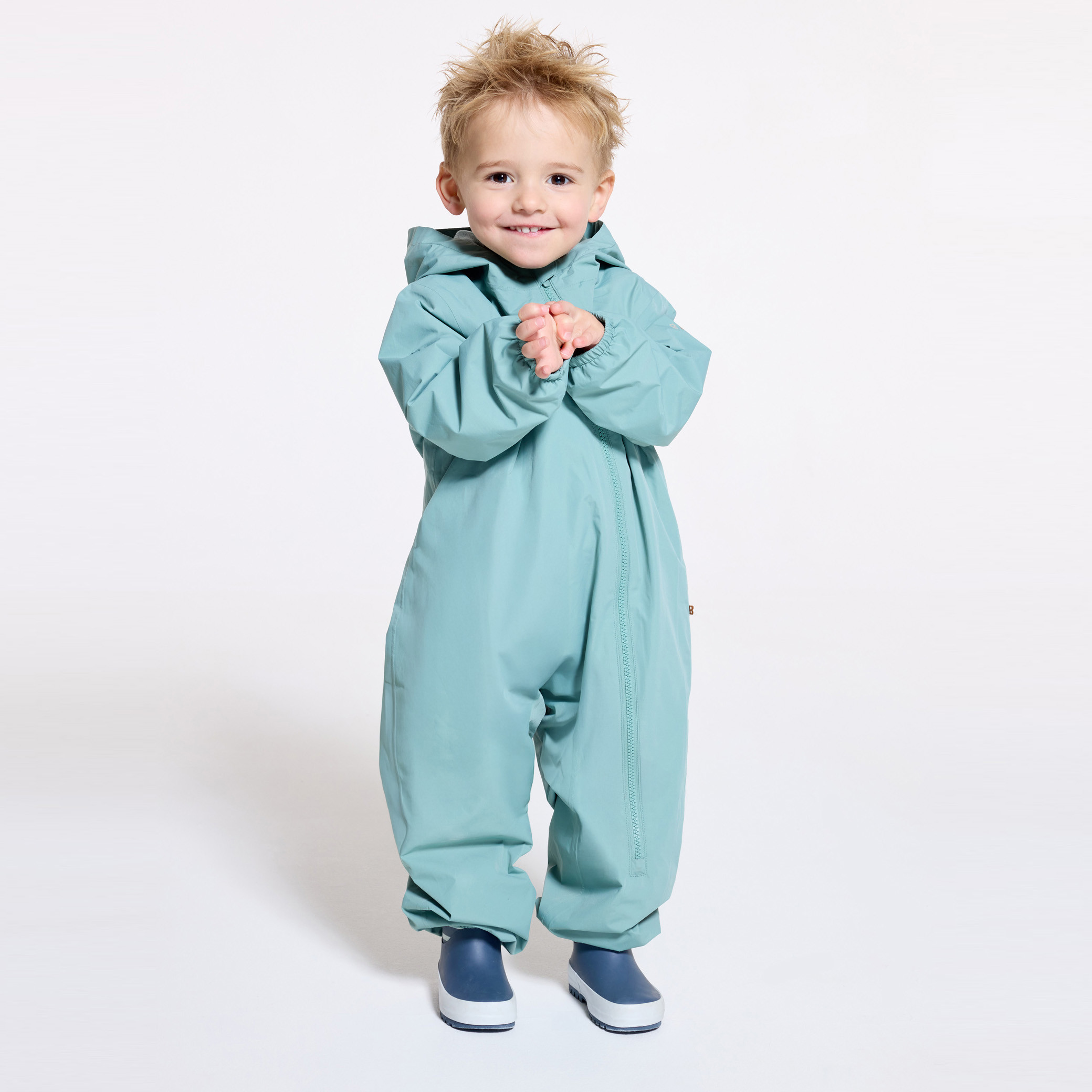 Combinaison de pluie doublée polaire vert bébé mixte - Vert Amande
