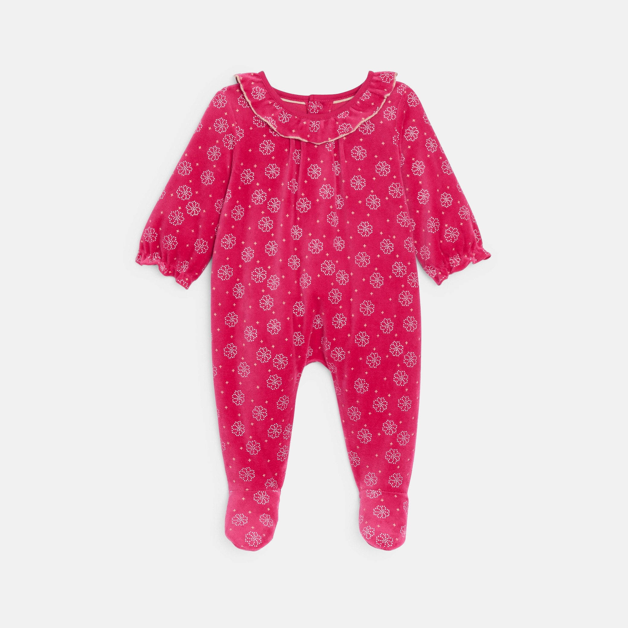 Pyjama imprimé rose bébé fille - Rose Fonce