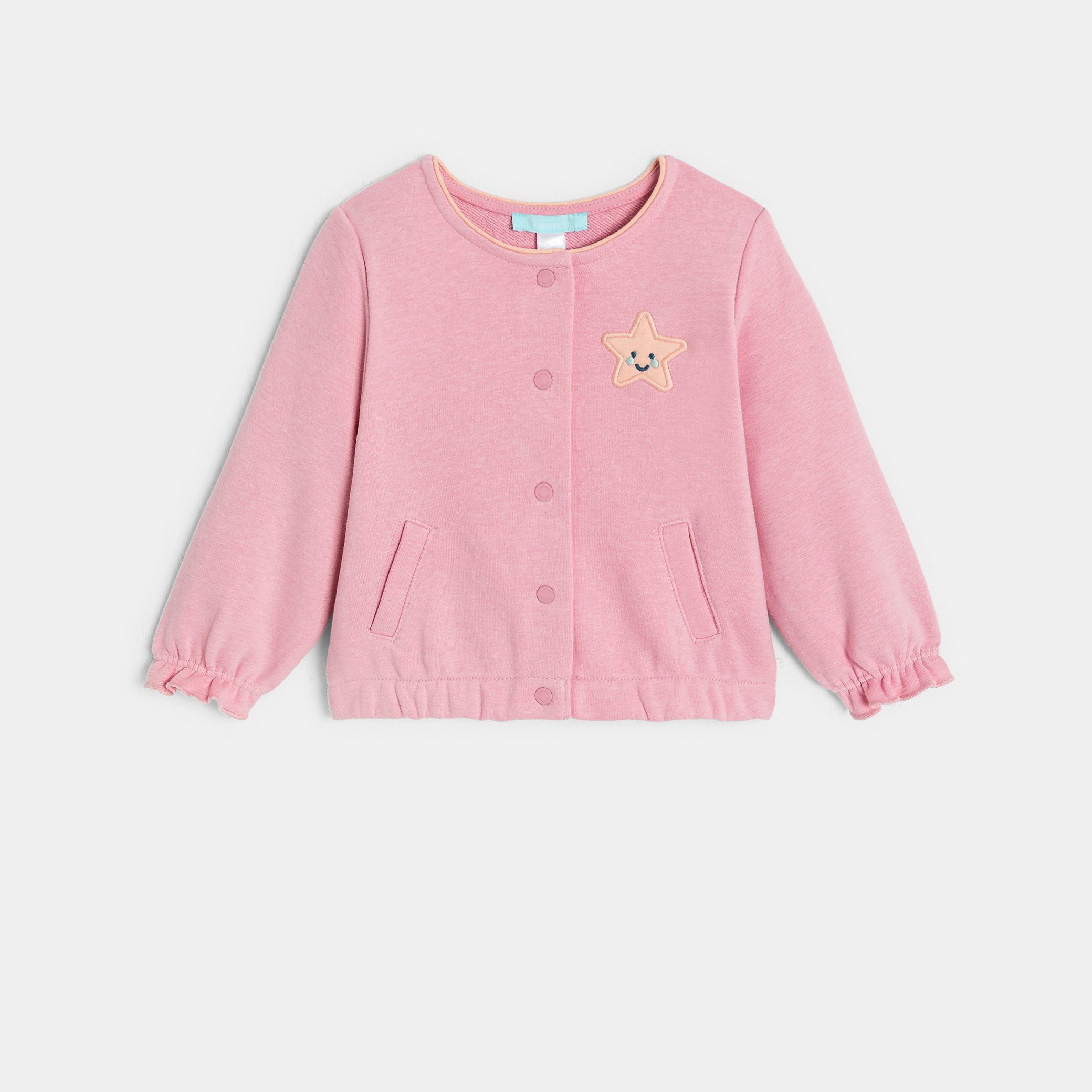 Sweat en molleton rose bébé fille - Rose passé
