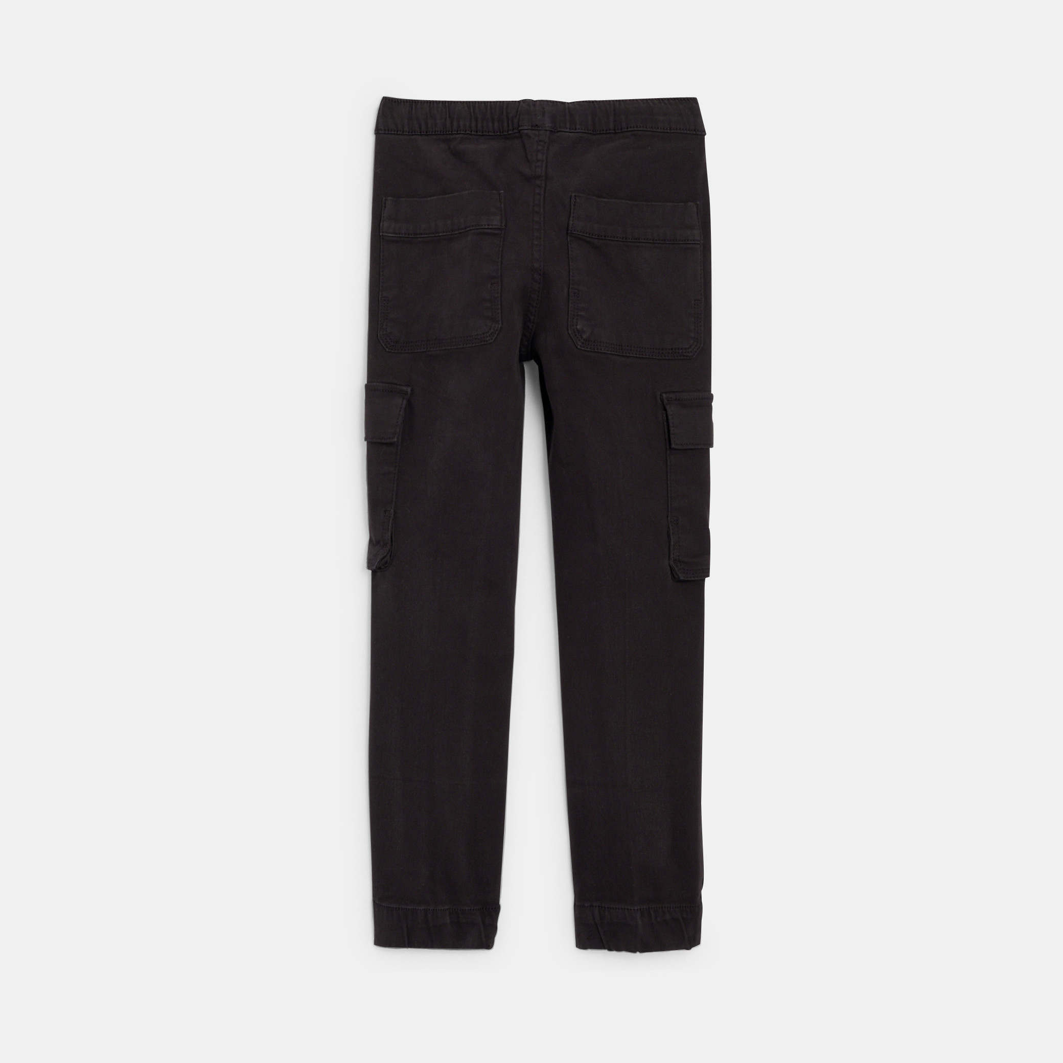 Pantalon cargo en toile vert garçon - Noir