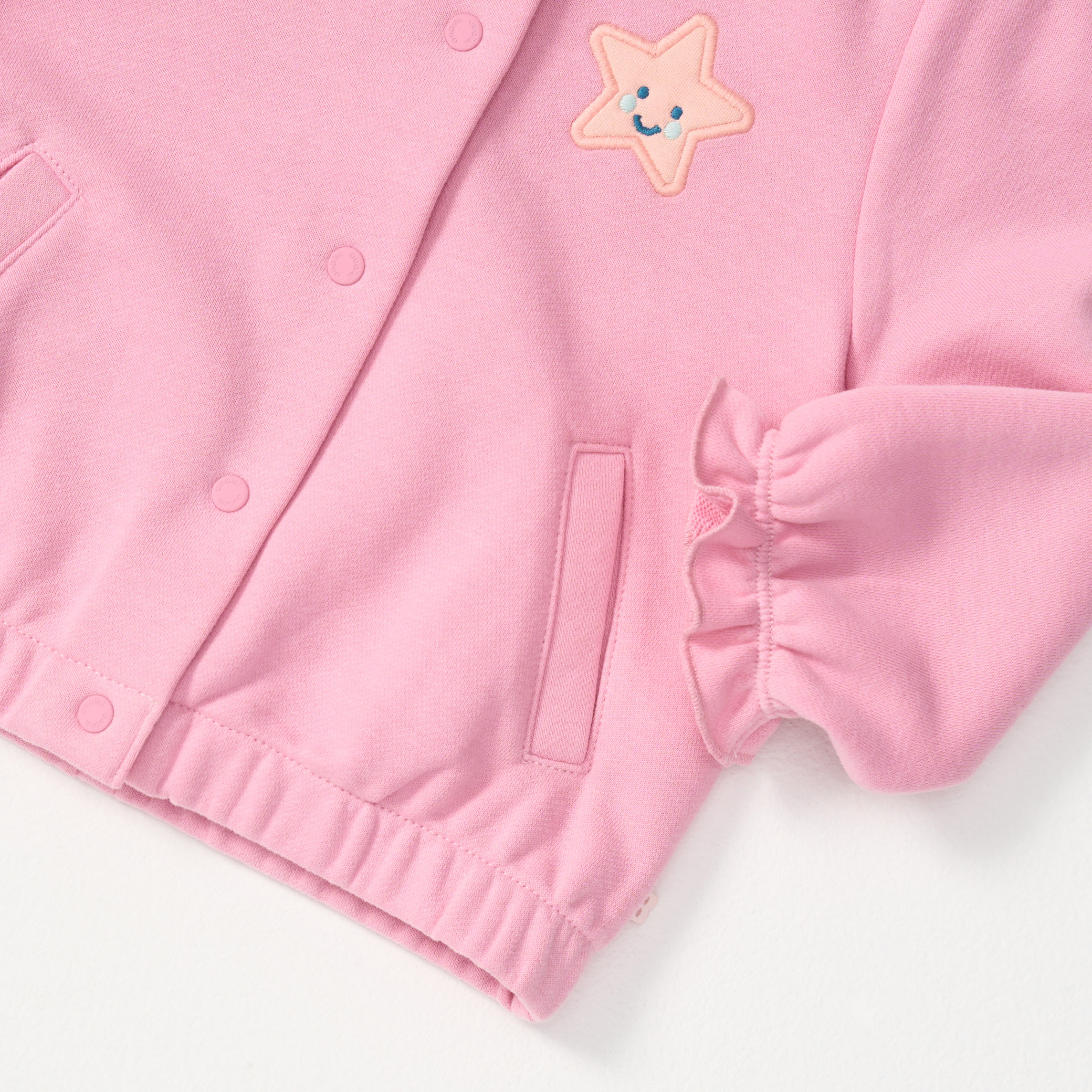 Sweat en molleton rose bébé fille - Rose passé