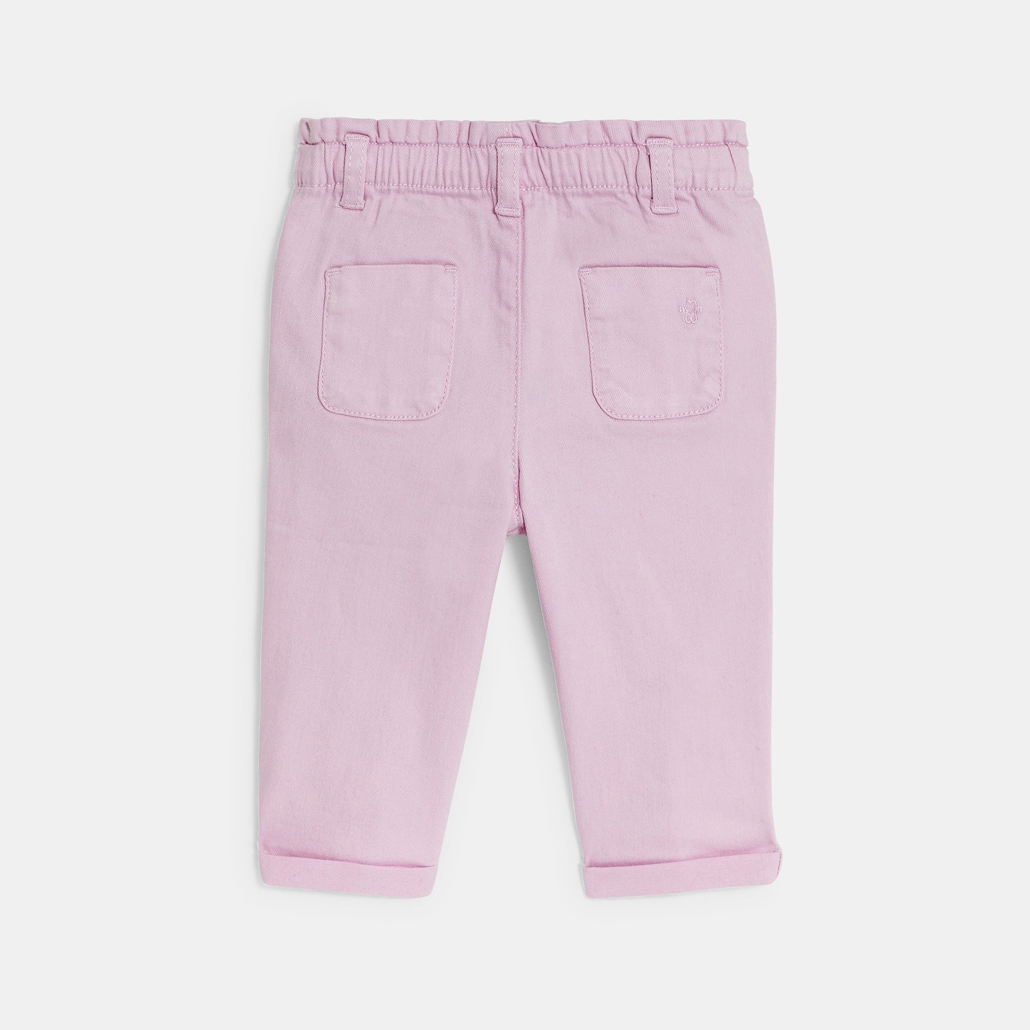 Pantalon taille haute bleu bébé fille - Violet Tres Clair