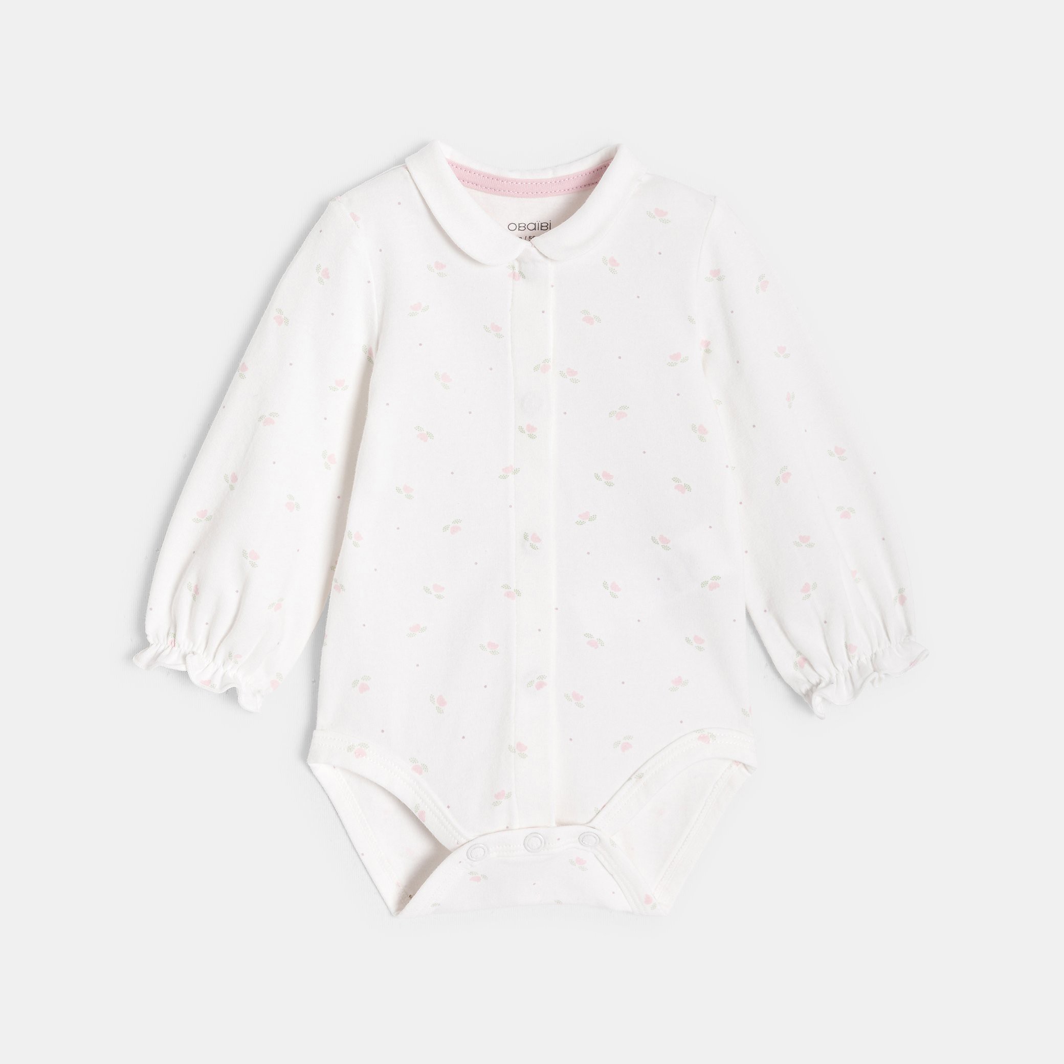 Ensemble salopette rose et body imprimé bébé fille - Rose rêve