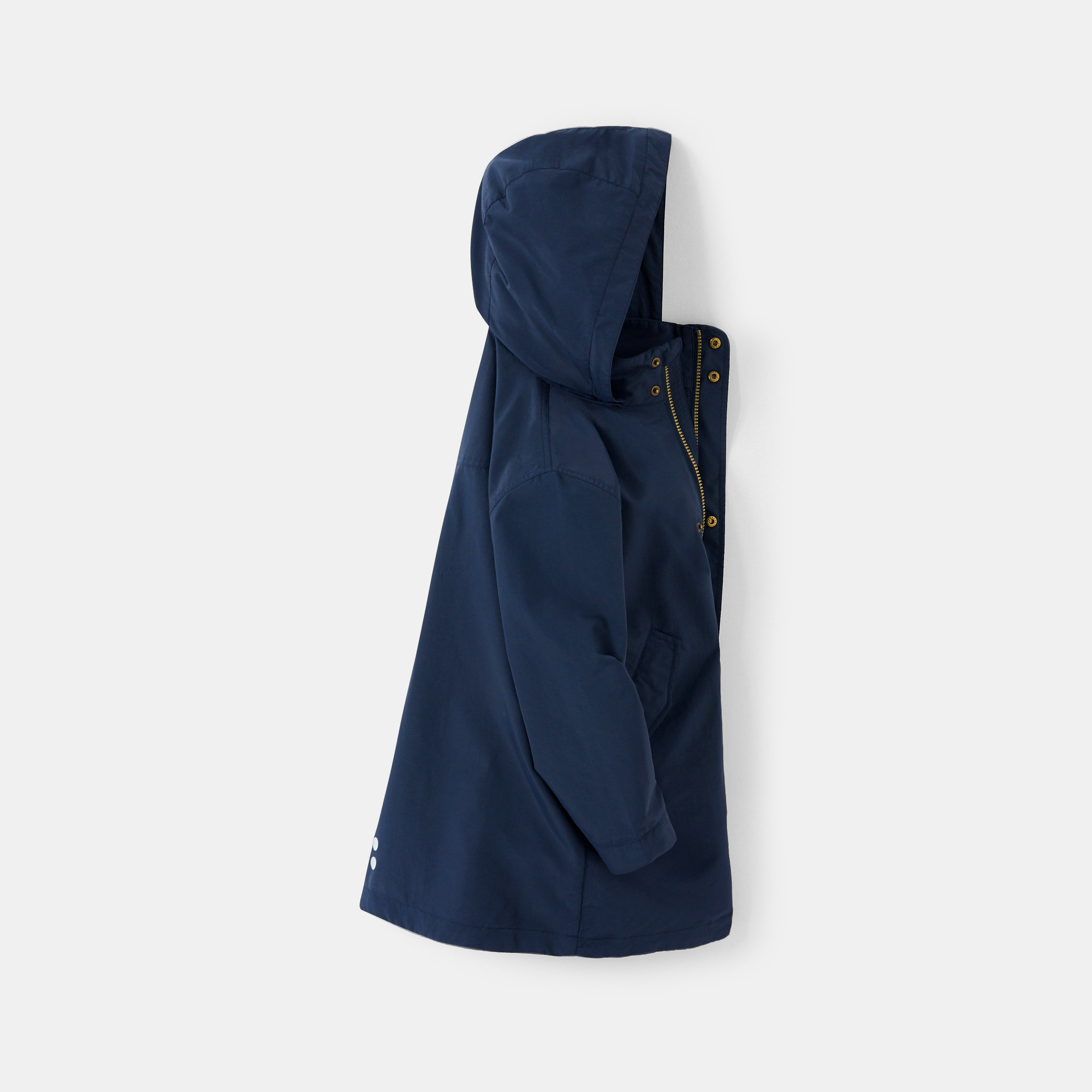 Parka à capuche rose fille - Bleu navy