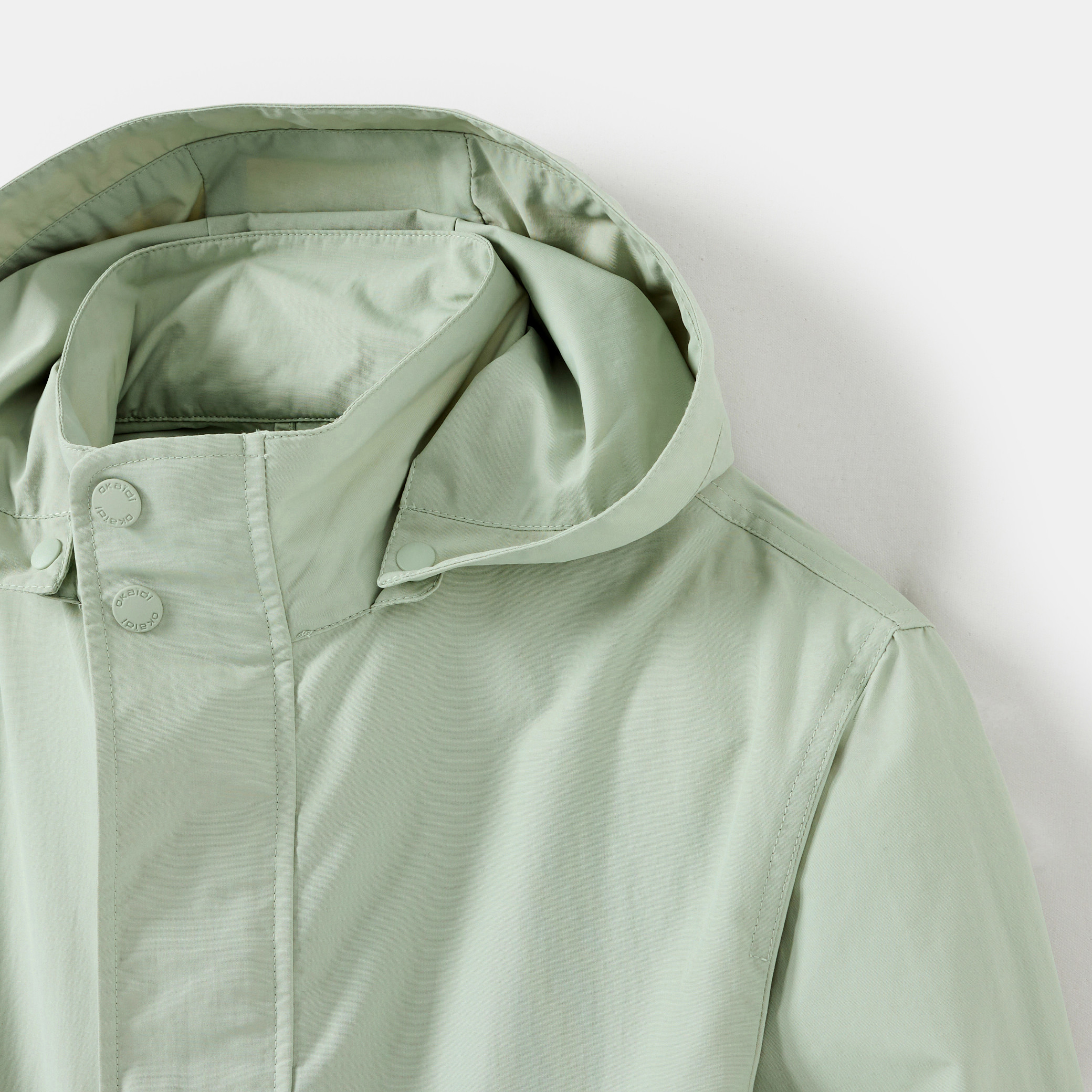Parka à capuche rose fille - Gris écume