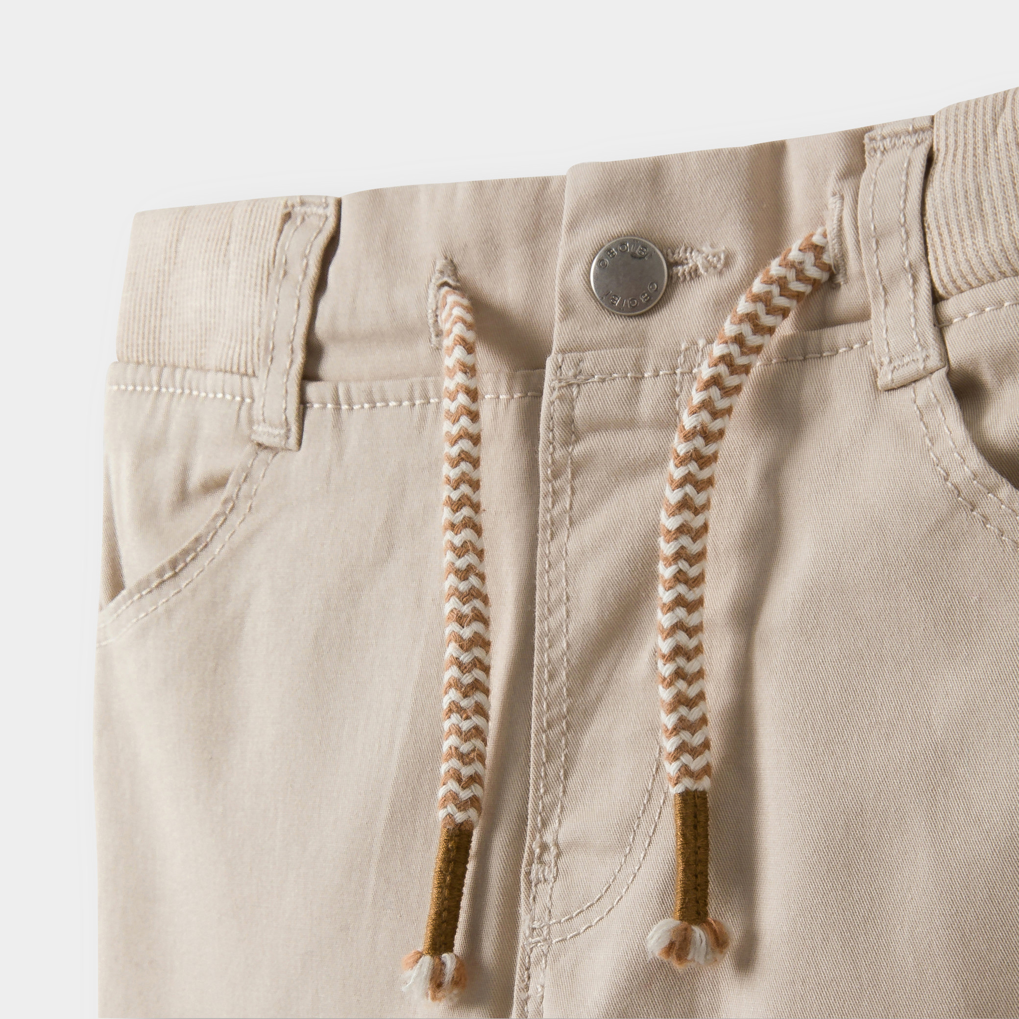 Pantalon bleu bébé garçon - Beige Coquille