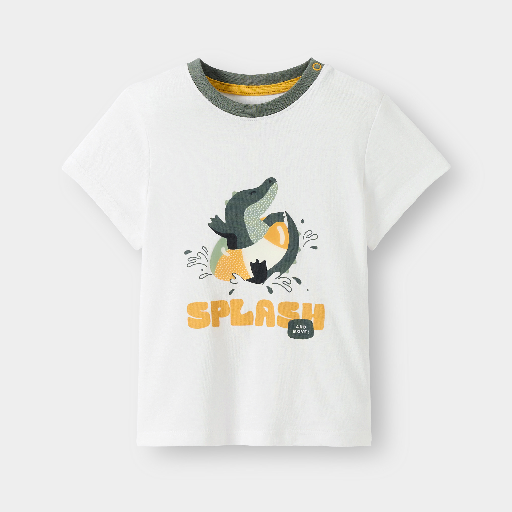 T-shirt singe blanc bébé garçon - Blanc