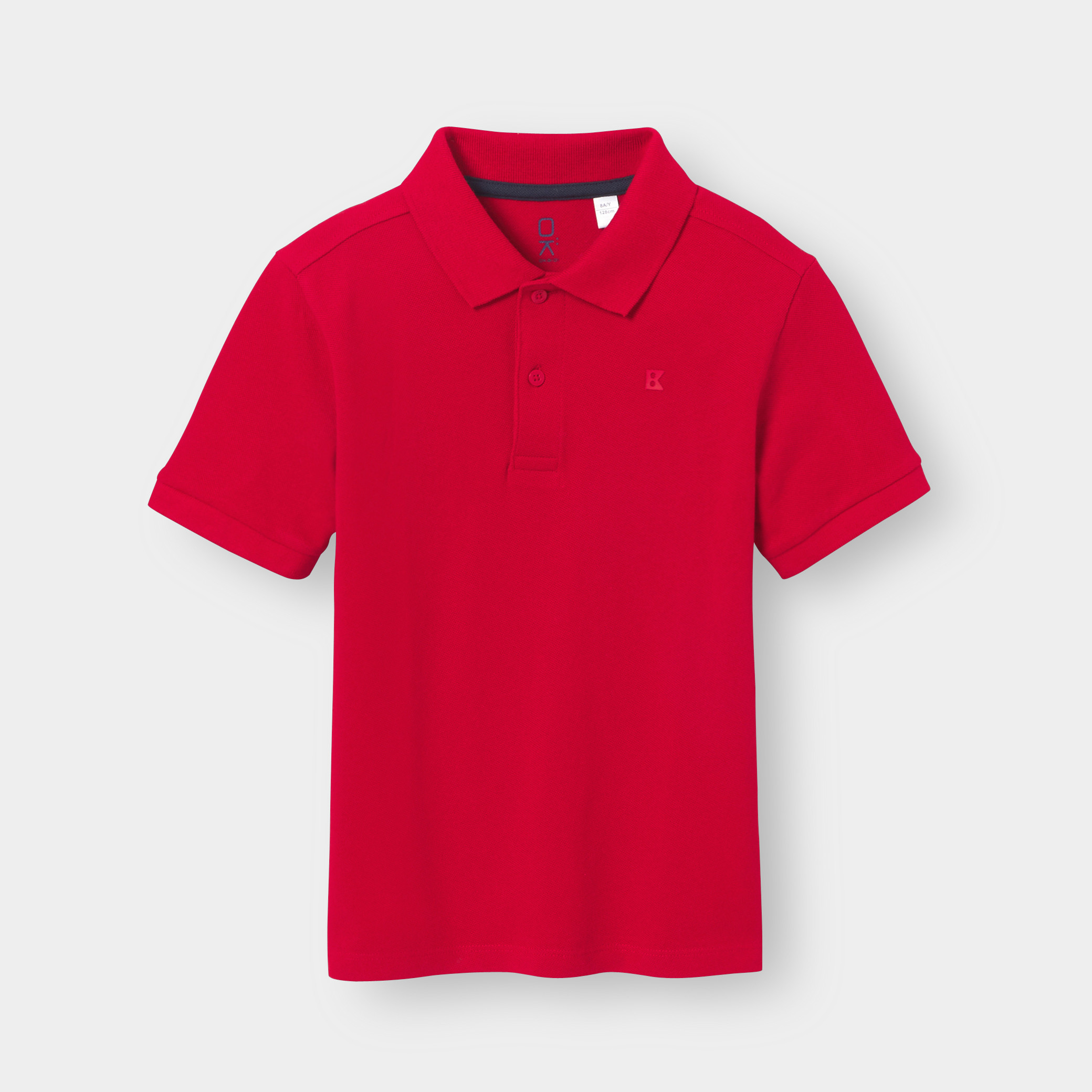 Polo bleu chardon garçon - Rouge Pompier