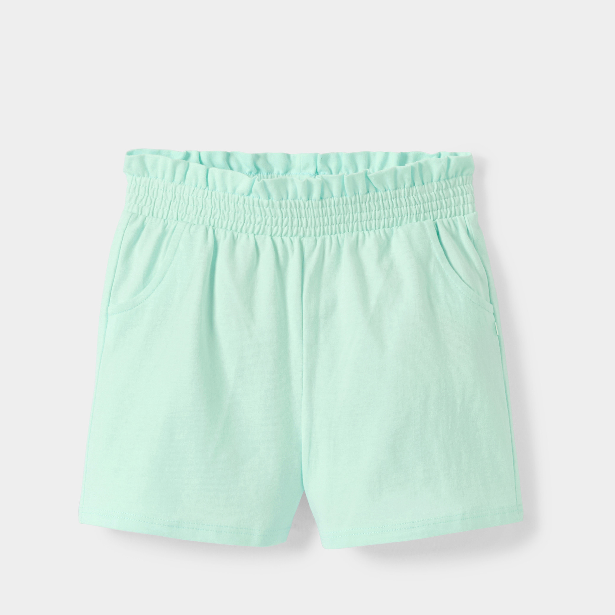 Short violet taille élastiquée fille - Vert aqua