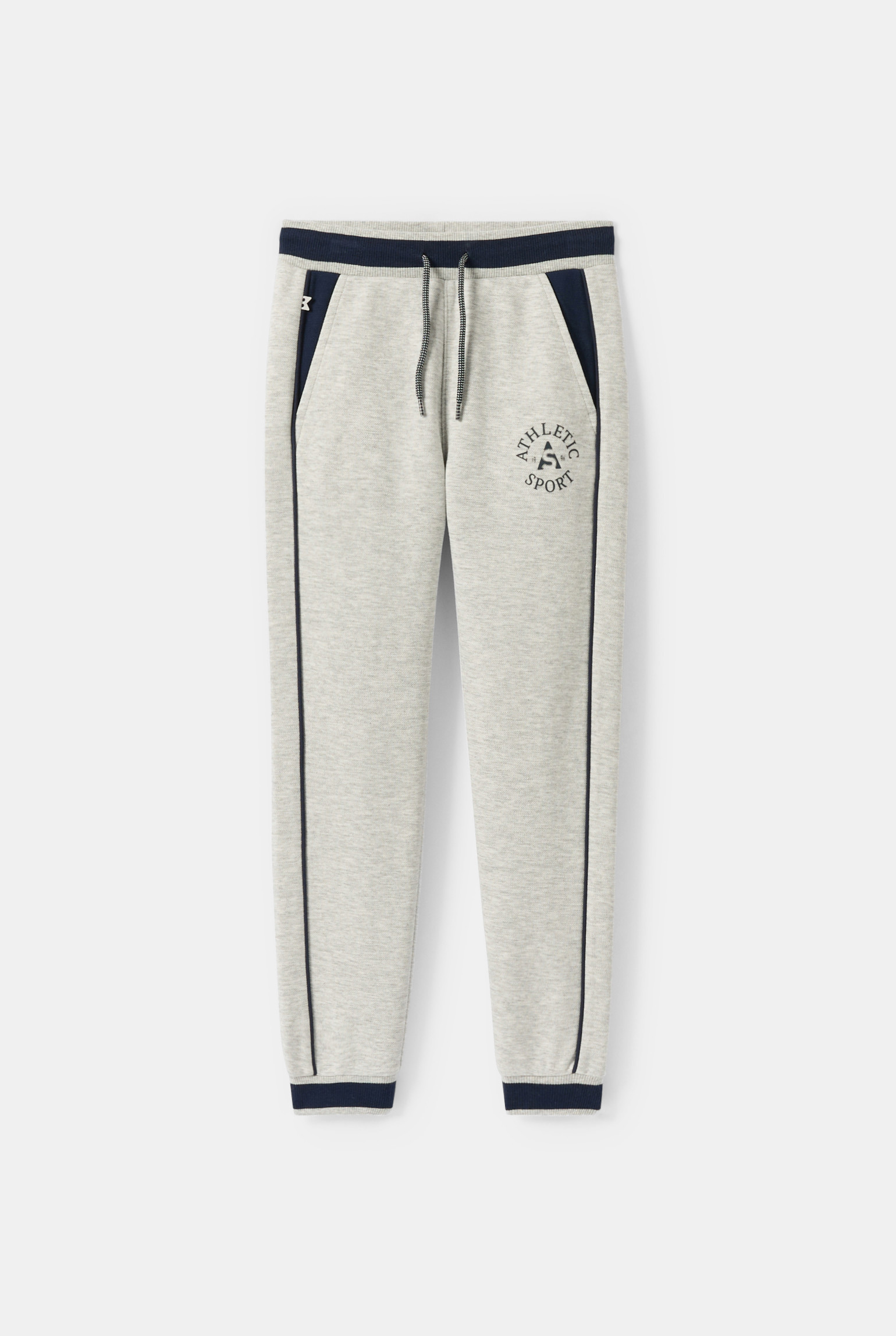 Jogging maille fantaisie bordeaux garçon - Gris Raton