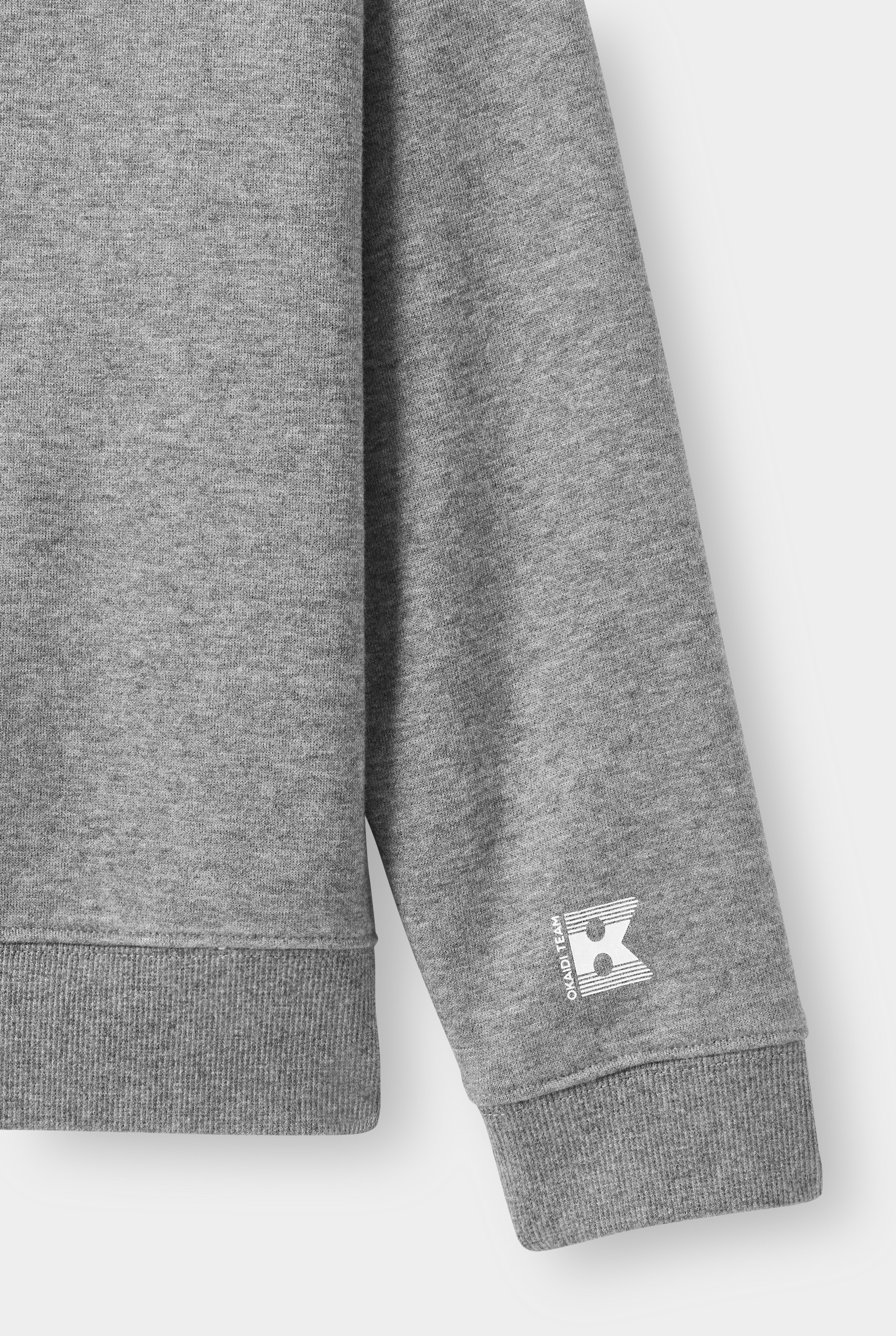 Sweat zippé à capuche vert - Gris chiné moyen