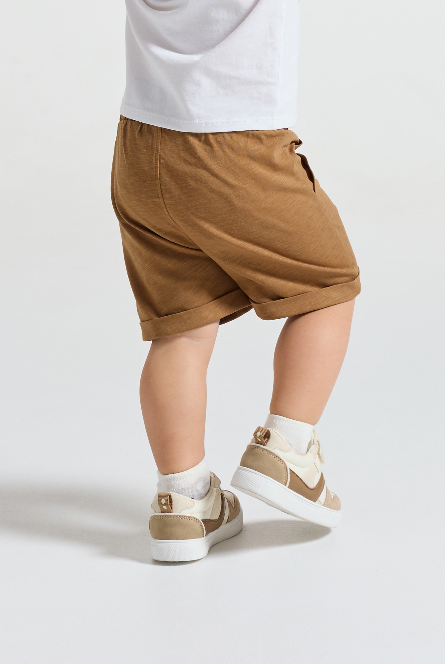 Short jaune bébé garçon - Marron Sienne