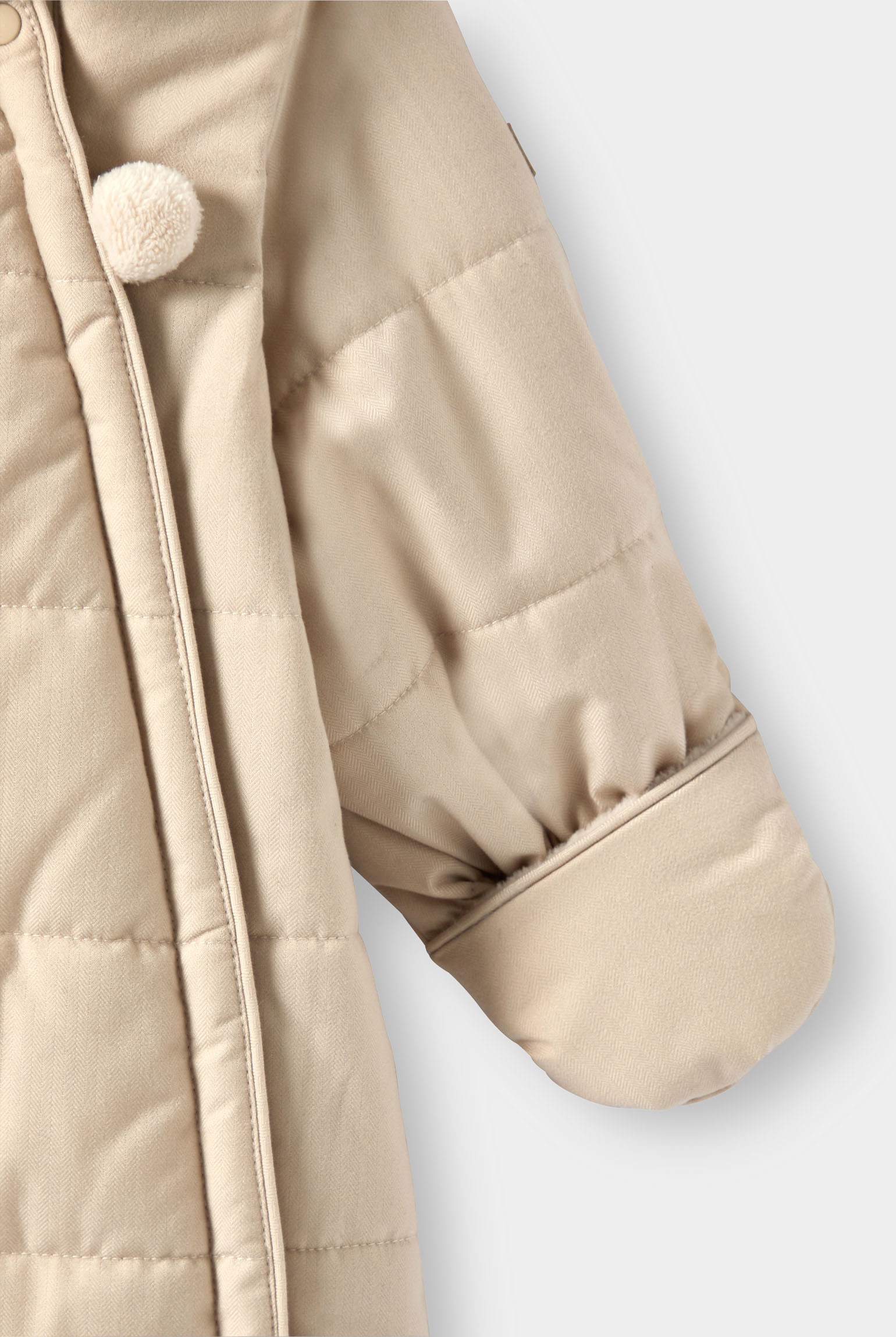 Combipilote chaude doublée beige bébé mixte - Beige chiné