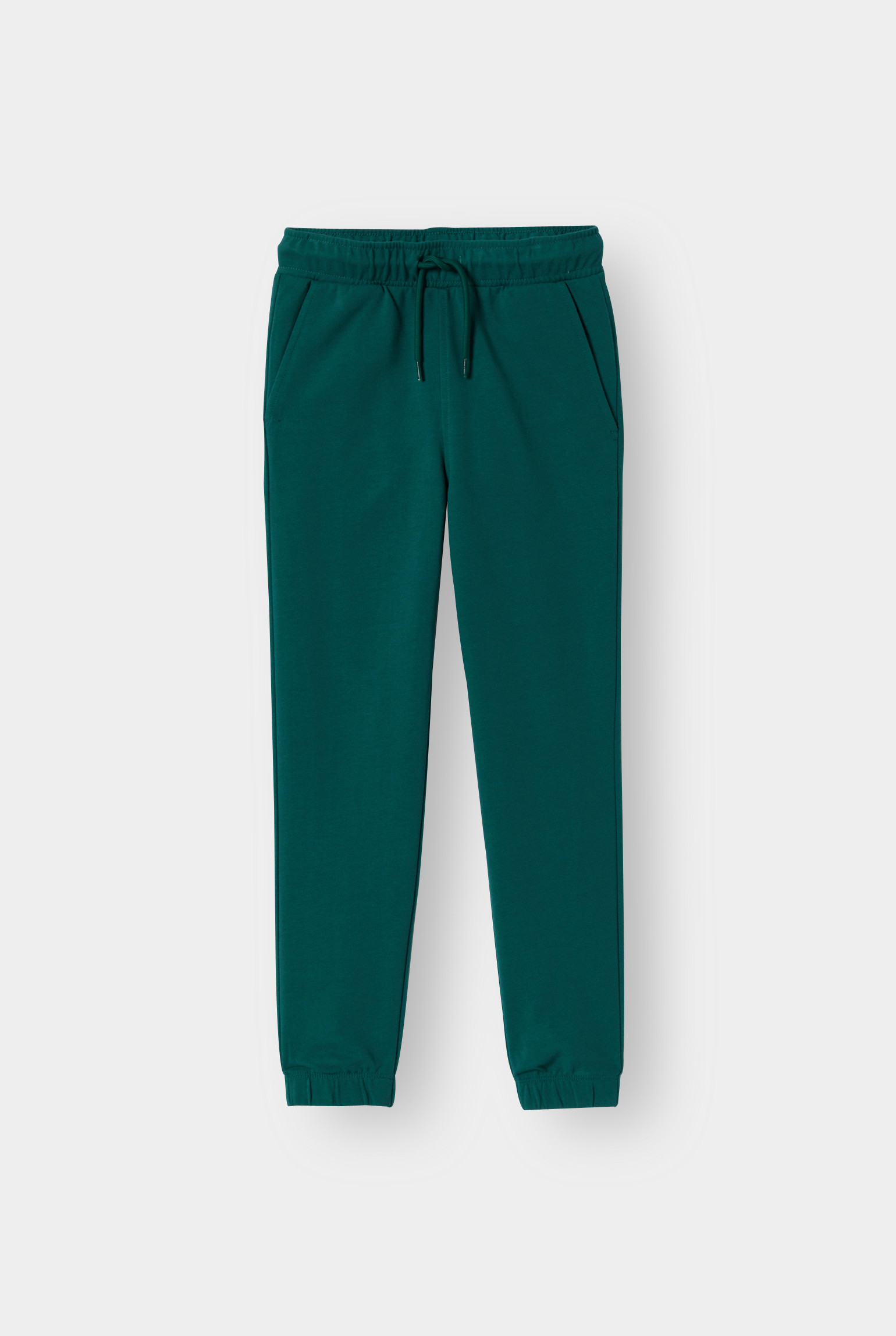 Jogging en molleton light uni marine Garçon - Vert pin