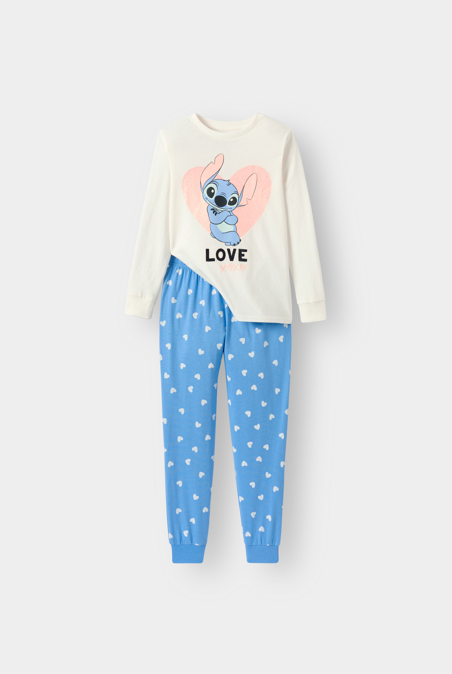 Pyjama Stitch jersey bleu fille - Bleu libellule