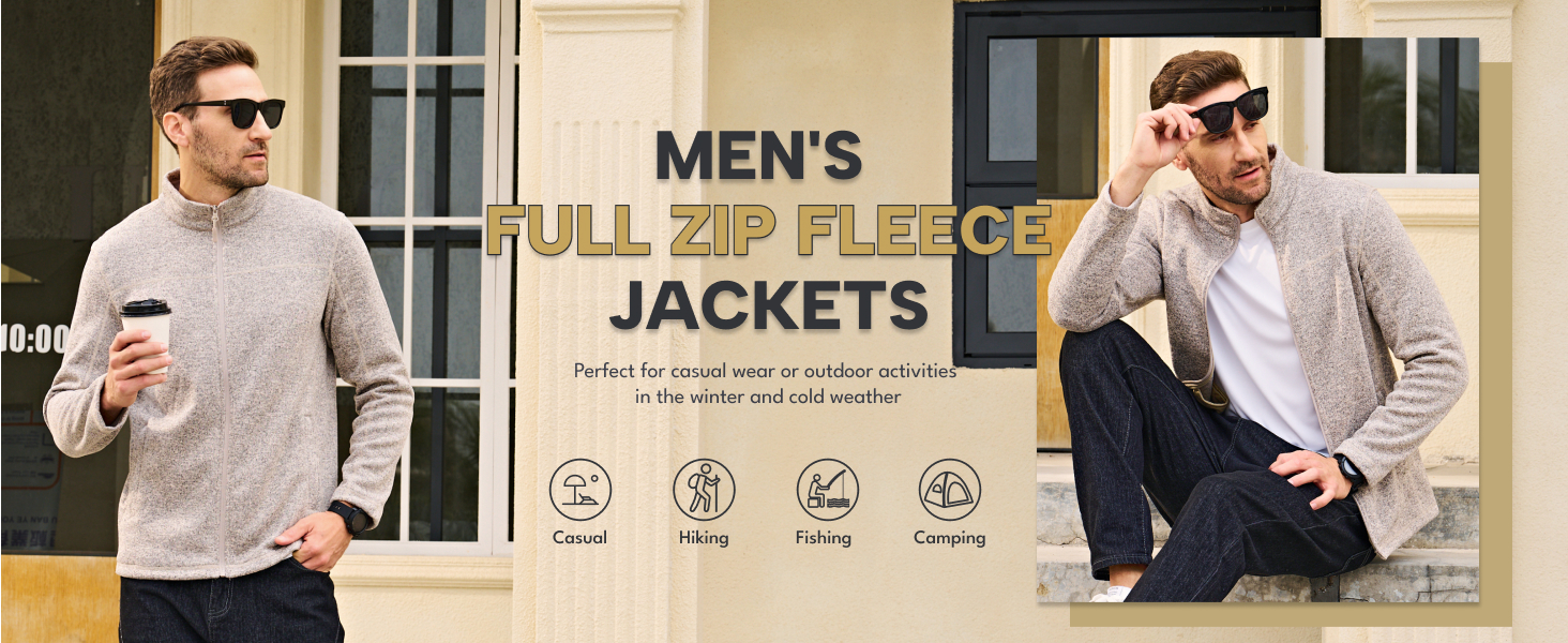 Men's Fleece Full Zip Jackets