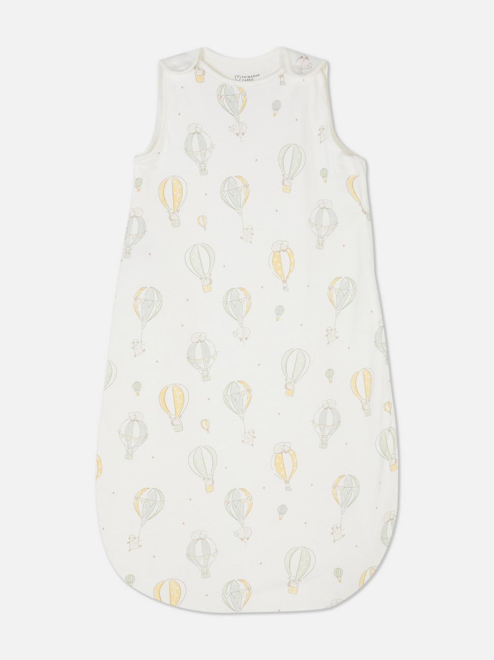 0-18mths | 1.5 Tog Hot Air Balloon Baby Sleep Bag - White
