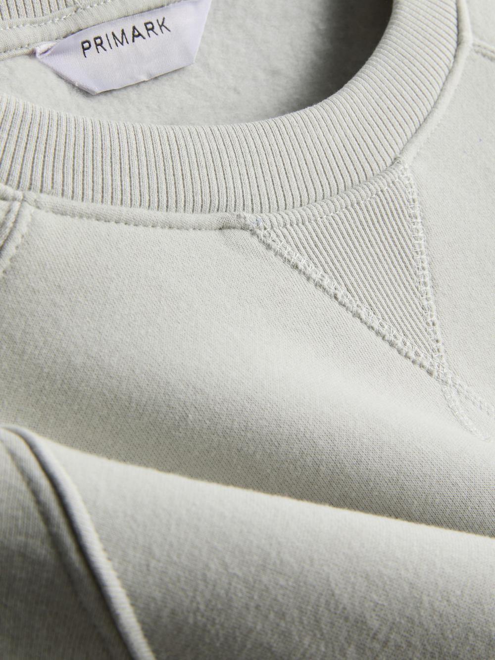 Cotton-Rich Raglan Sweatshirt - Light Gray