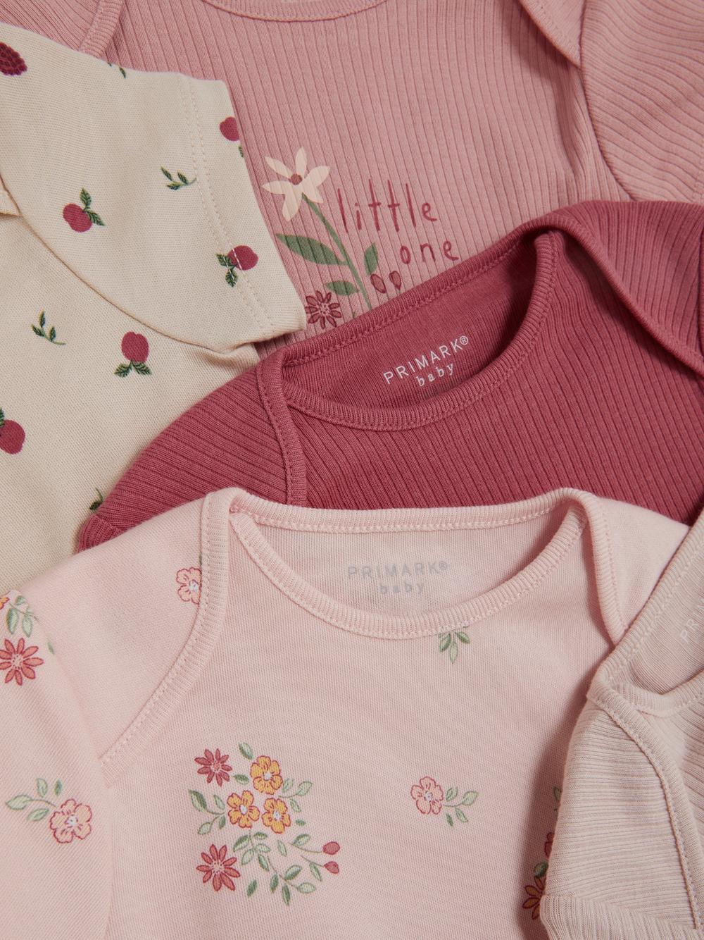 5-Pack Short Sleeve Bodysuits - Multi
