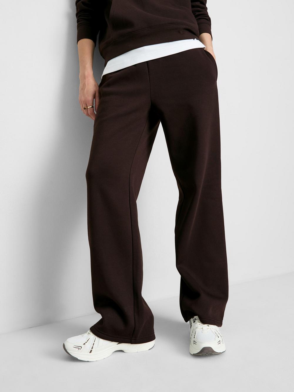 Cotton-Blend Straight-Leg Joggers - Chocolate