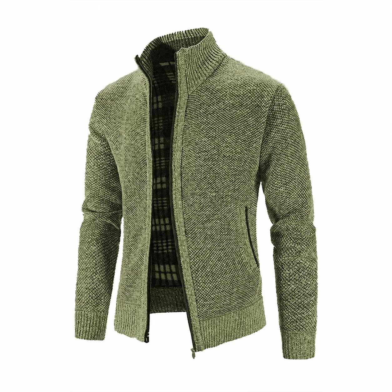 -Men's Mid-Length Dense Cashmere Sweater