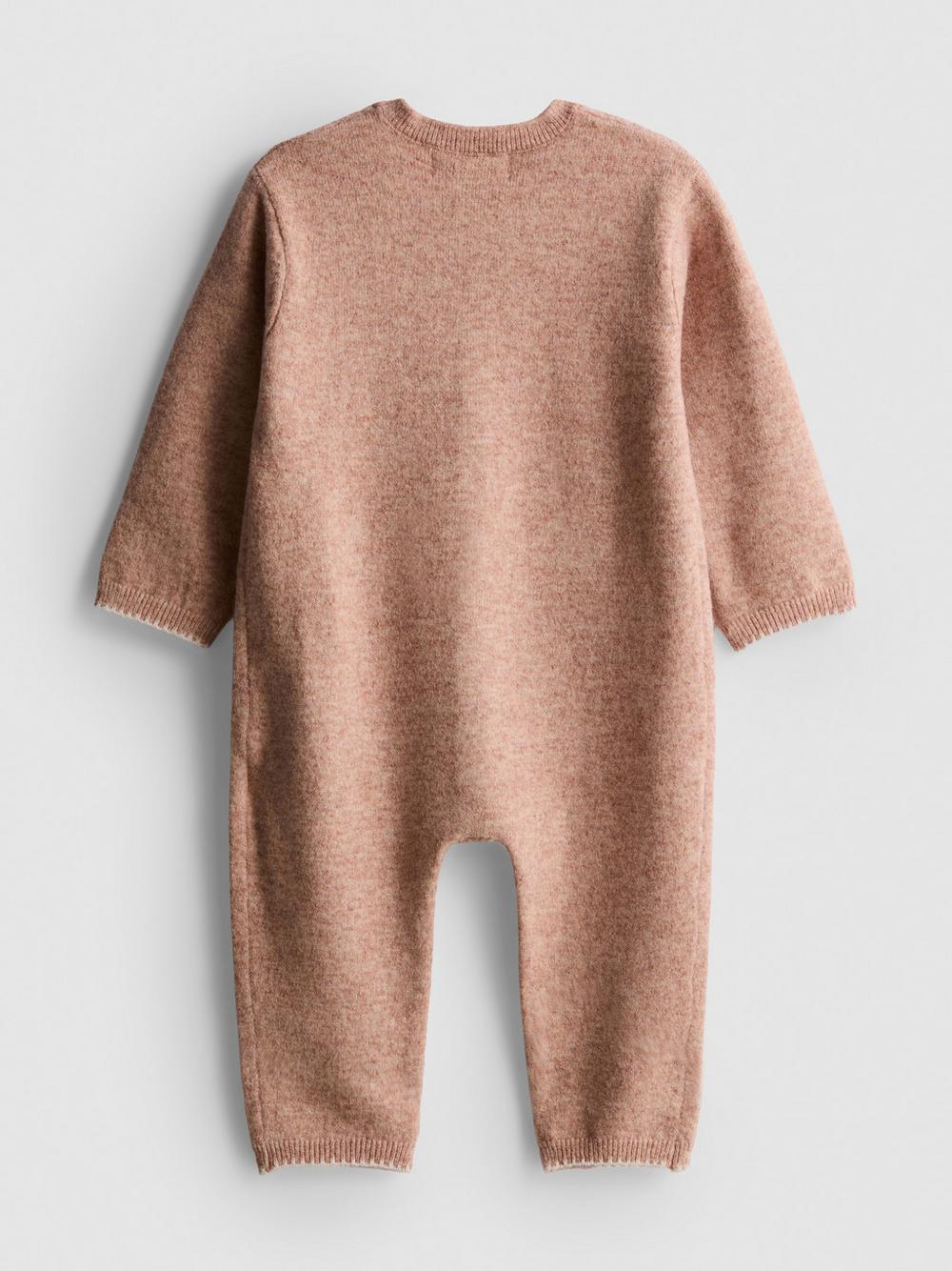 0-18mths | Embroidered Newborn Romper - Brown