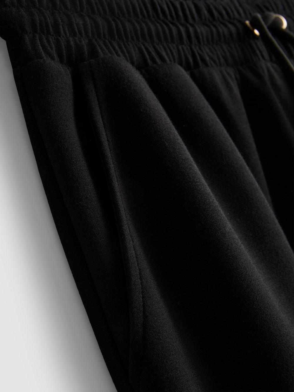 Modal Blend Tapered Joggers - Black