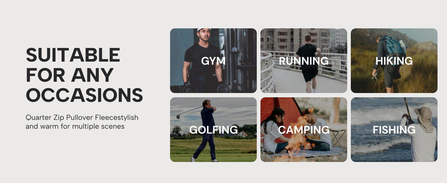 Occassions Golf Hiking Cycling Camping Climbing Running Gym Fishing