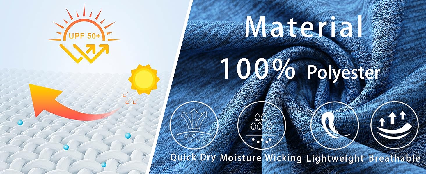 long sleeve fishing shirts for men swim shirt mens sun shirts uv protection upf spf moisture wicking