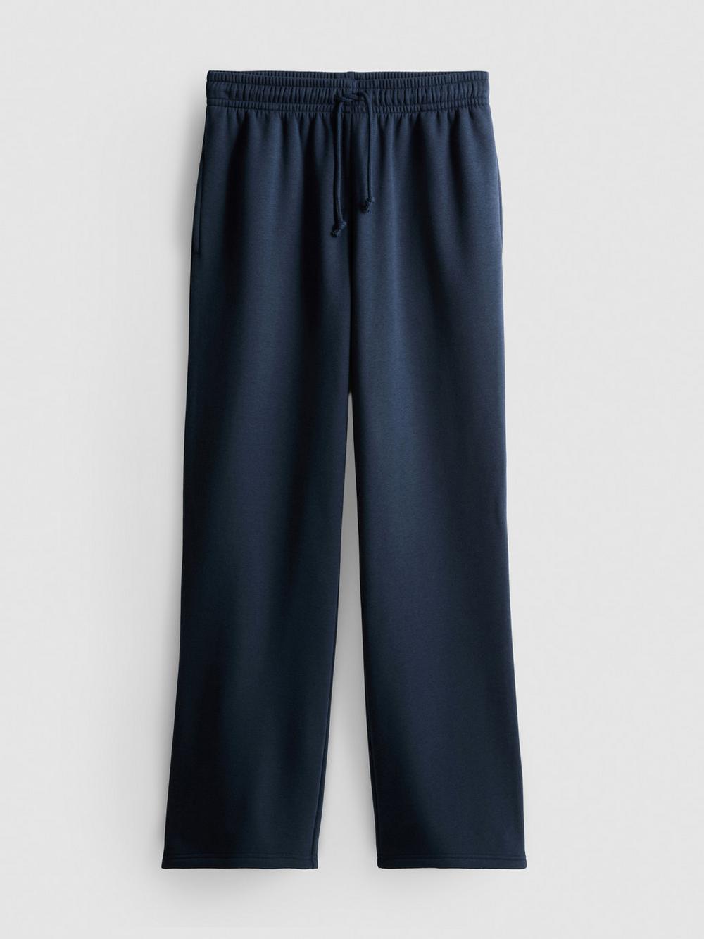 Cotton-Blend Straight-Leg Joggers - Navy