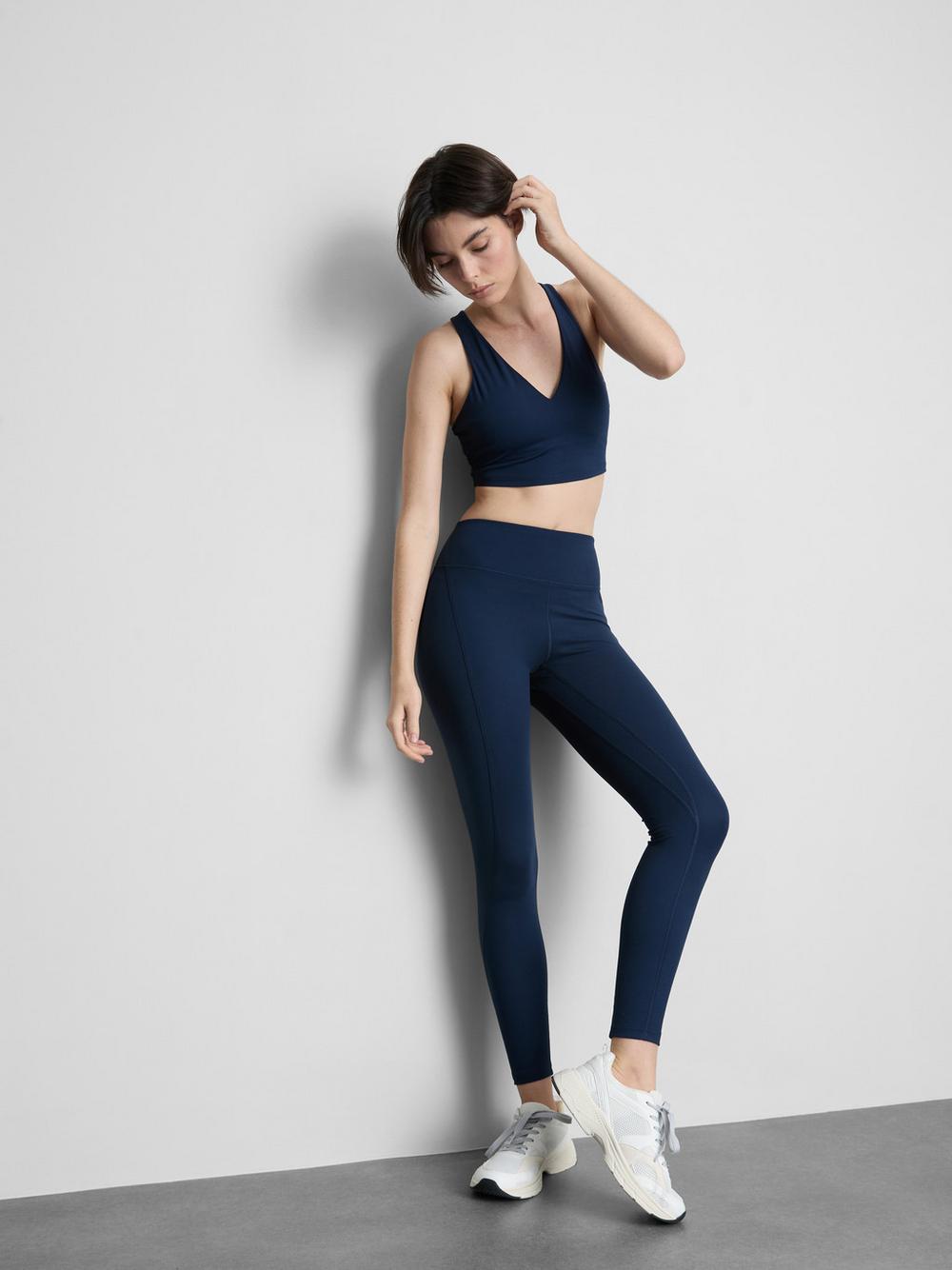 High-Waisted Smooth Support Active Leggings - Navy