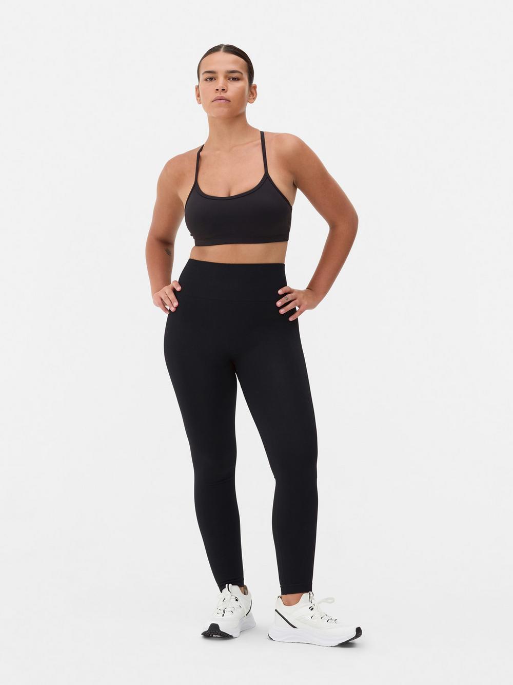 High Waisted Seamless Leggings - Black