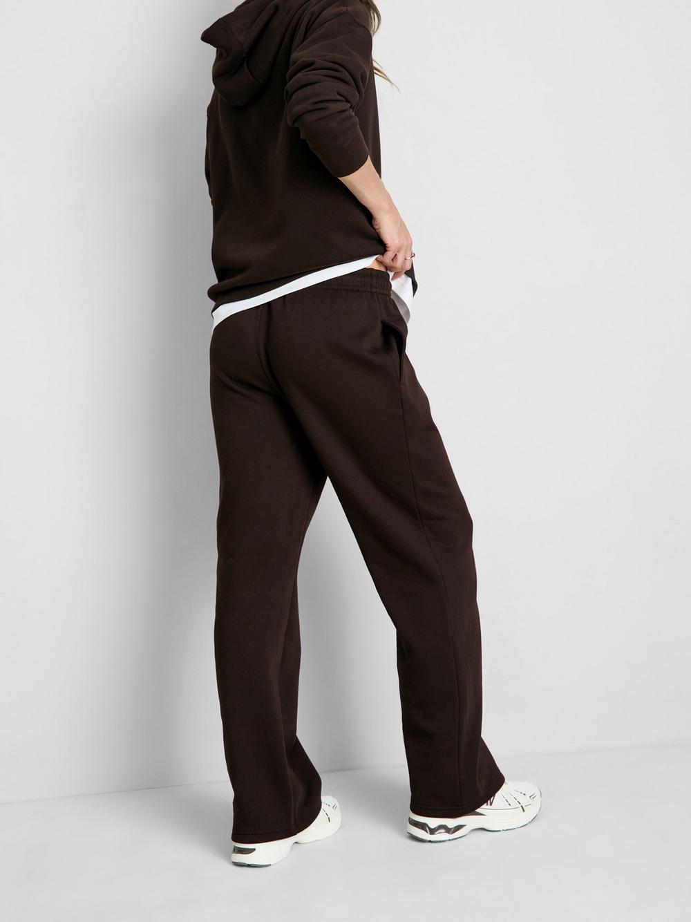 Cotton-Blend Straight-Leg Joggers - Chocolate