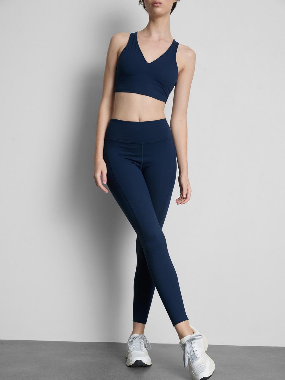 High-Waisted Smooth Support Active Leggings - Navy