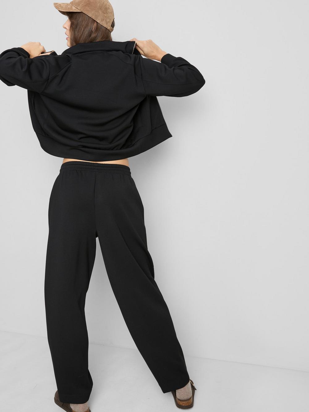 Modal Blend Tapered Joggers - Black